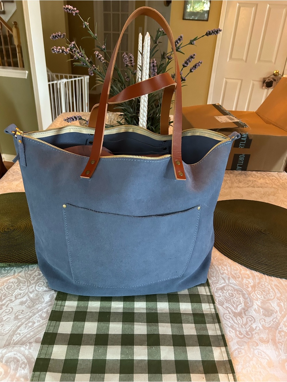 Portland Leather oversized tote . New without tags. Never used.